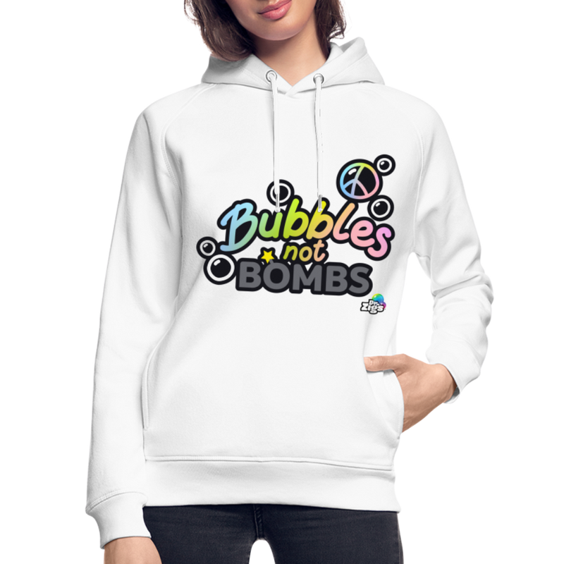 Bubbles Not B*ombs Unisex Organic Hoodie - white