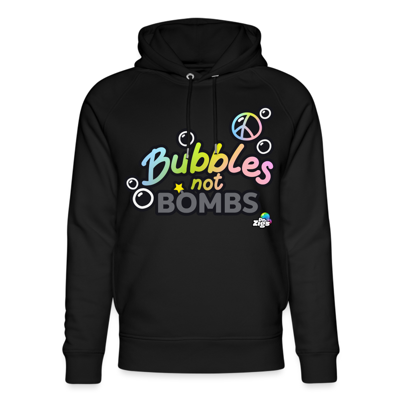 Bubbles Not B*ombs Unisex Organic Hoodie - black