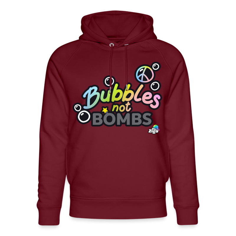 Bubbles Not B*ombs Unisex Organic Hoodie - burgundy