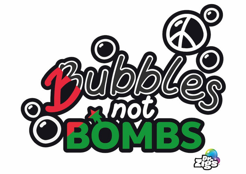 Kids Bubbles Not Bombs T-shirt - Palestine Flag Version