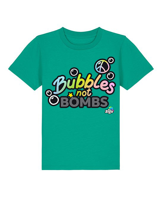 Kids Bubbles Not Bombs T-shirt