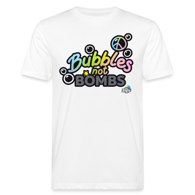 Bubbles Not B*ombs Men's Organic T-Shirt - white