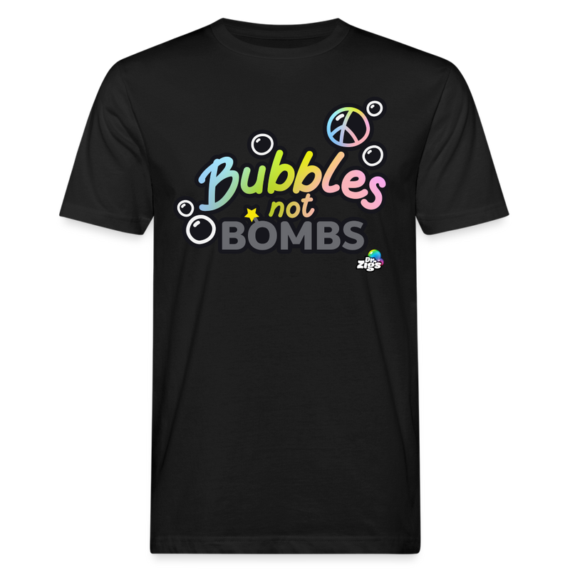 Bubbles Not B*ombs Men's Organic T-Shirt - black