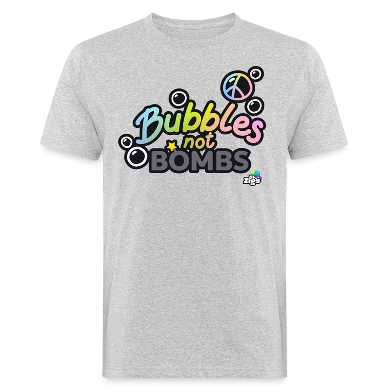 Bubbles Not B*ombs Men's Organic T-Shirt - heather grey
