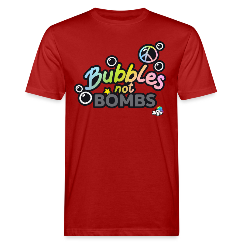 Bubbles Not B*ombs Men's Organic T-Shirt - dark red