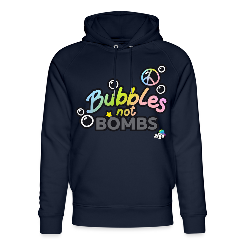 Bubbles Not B*ombs Unisex Organic Hoodie - navy