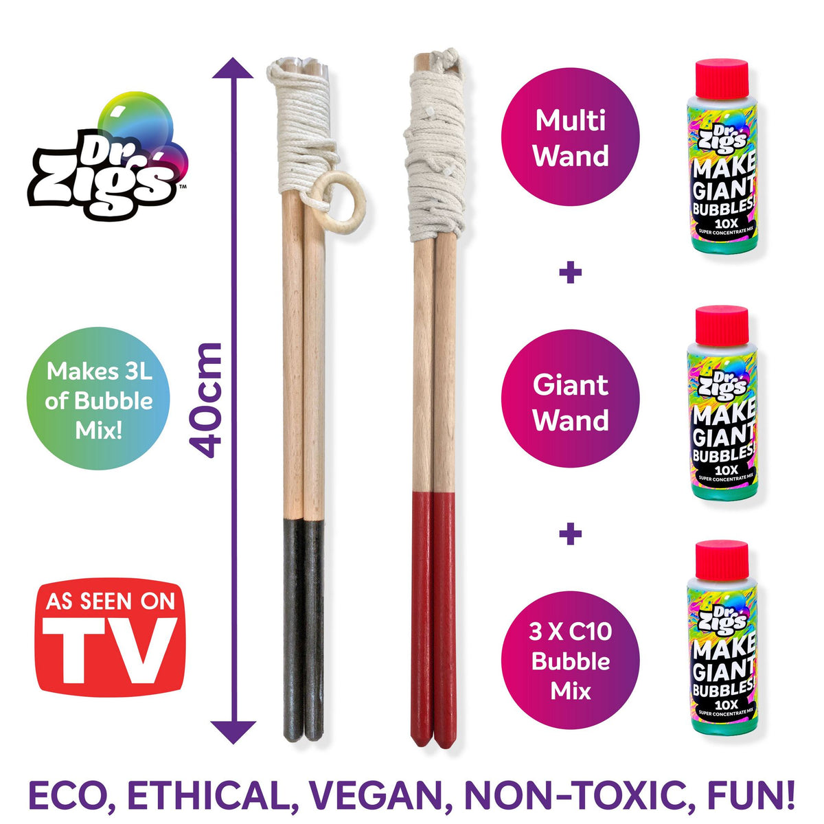 Dr Zigs Jumbo Bubbles Kits | Giant Bubbles Jumbo Kit