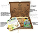 Bubble Pollination Kit inside view of box with images of flowers and plants